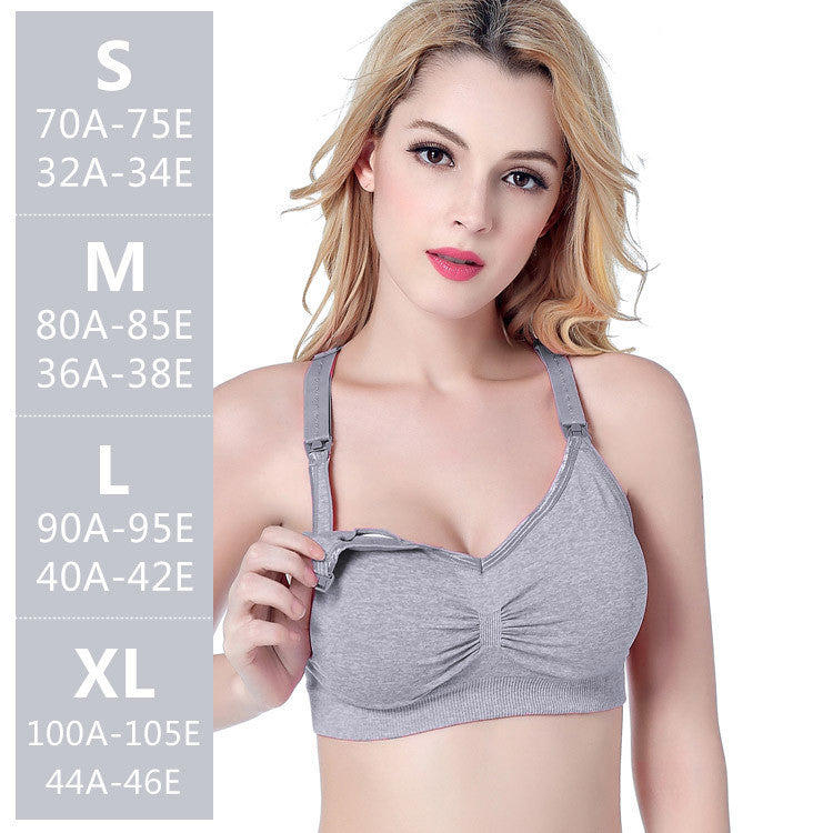 Front Buckle, No Steel Ring, Breastfeeding Bra, Seamless Gathering, Adjustable Cross-beauty Back Underwear