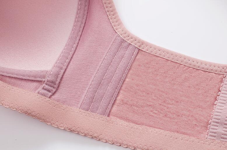 Women's Seamless Plus Size Front Buckle For Underwear Pure Cotton Bra