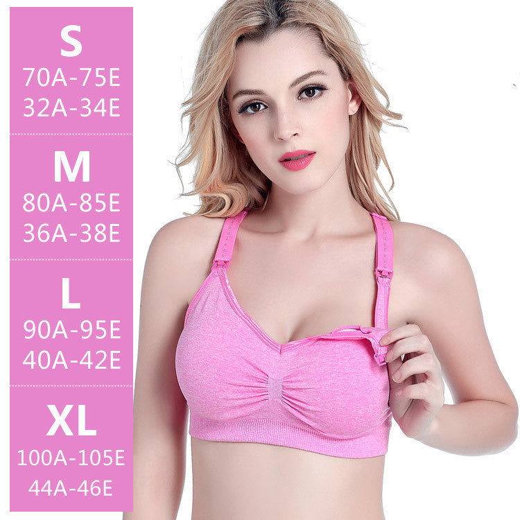 Front Buckle, No Steel Ring, Breastfeeding Bra, Seamless Gathering, Adjustable Cross-beauty Back Underwear