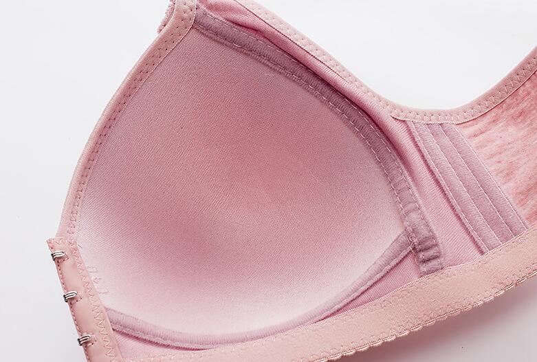 Women's Seamless Plus Size Front Buckle For Underwear Pure Cotton Bra