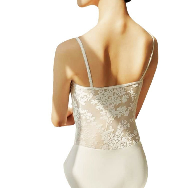 Velvet Embroidery Sling Dance Practice Ballet Unitard